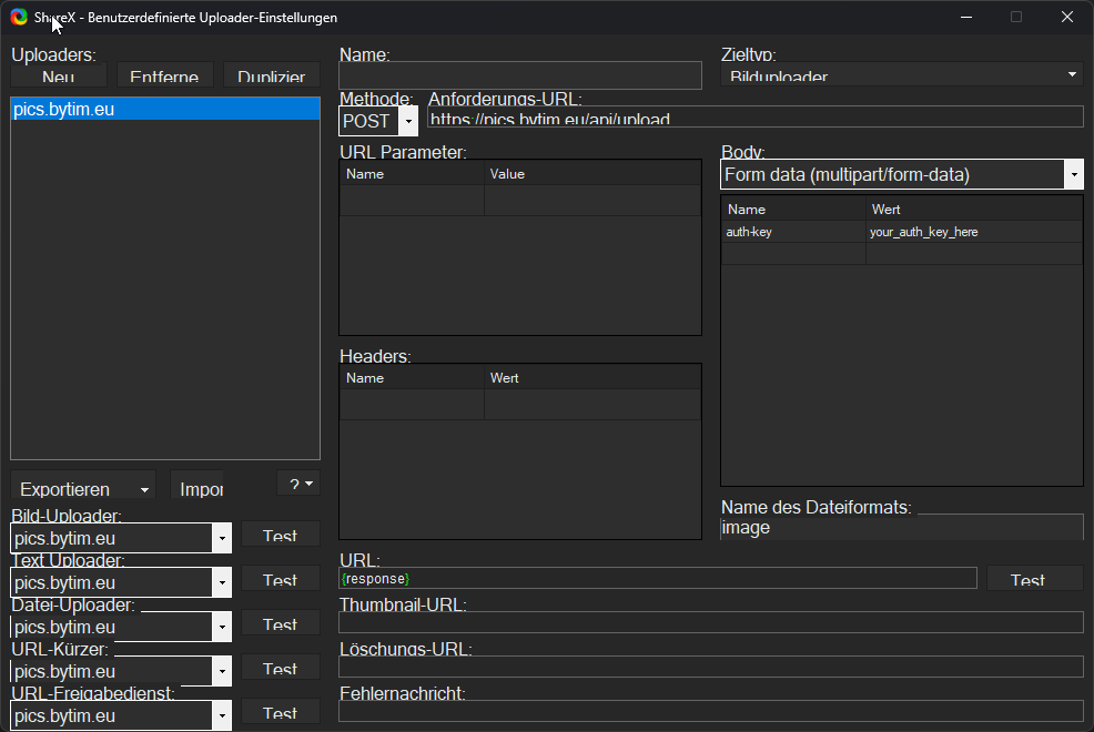 example config